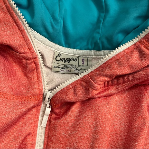Empyre pink and blue tech fleece zip up hoodie - Picture 6 of 7